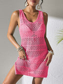 Women's Crochet Beach Sarong with Lace Design