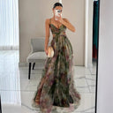 Chiffon Evening Dress with Graceful Wrap Design