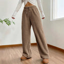 Women's Plush Relaxed Pants with Tie Waist