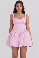 Lace-Accented Women's Balloon Dress
