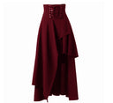 Asymmetrical Women’s Skirt with Lacing Detail