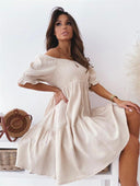 Off-Shoulder Ruffled Summer Dress for Women