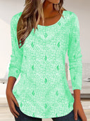Chic Floral Print Long Sleeve Blouse for Women
