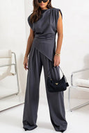 Chic Asymmetric Cut Wide-Leg Jumpsuit for Women