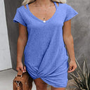 Chic Women's Short Sleeve Knotted Dress