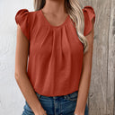 Chic Puff Sleeve V-Neck Women's Top
