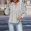 Trendy Polka Dot Chiffon Blouse for Women