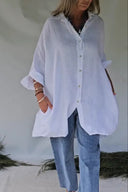 Chic Women's Blouse Dress with Stylish Button Closure