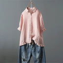 Chic Ruffle Detail Women’s Blouse with Relaxed Fit