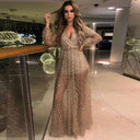 Chic Transparent Dress with Shimmering Accents