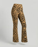 Trendy Leopard Print Flared Leggings for Women