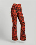 Trendy Leopard Print Flared Leggings for Women