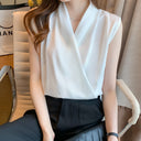 Chic Women's Wrap Blouse in Stylish Design