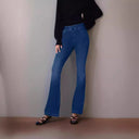 High-Waisted Flared Jeans with Soft Wash for Women