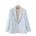 Chic Blazer with Unique Cut and Pockets