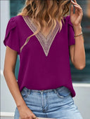 Lace Accented Women's Blouse Design