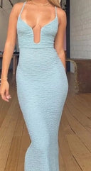Chic Deep V-Neck Maxi Dress for Women