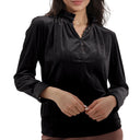 Chic Ruffle Top with Button Closure for Women