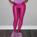 High-Shine Women's Fitness Leggings with High Waist Design