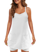 Chic Women's Camisole Dress with Convenient Pockets