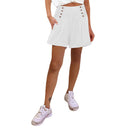 Chic High-Waisted Shorts with Button Accent for Women