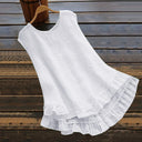 Women's Summer Ruffle Dress in Airy Fabric