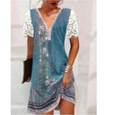Floral Lace Sleeve Women's Summer Dress