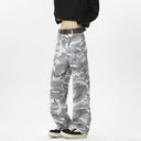 Trendy Camouflage Women's Cargo Pants with High Pockets