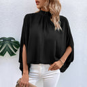 Stylish Women's Blouse with Stand-Up Collar