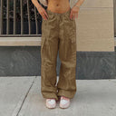 Stylish Women's Cargo Pants with Elastic Waistband