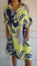 Chic Women's Beach Dress with Trendy Design and Side Pockets