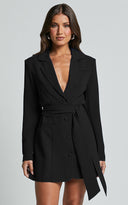Chic Black Blazer Dress for Women