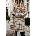 Chic Women's Plaid Blazer Jacket