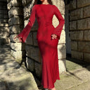 Chic Maxi Dress with Flared Sleeves for All Occasions