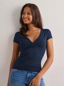 Stylish Women's V-Neck Fitted Top