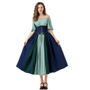 Chic Maxi Dress with Lacing & Flowing Sleeves