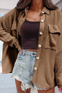 Women's Textured Oversized Blouse with Pockets