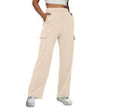 Chic Women's Wide Leg Cargo Pants with Side Pockets
