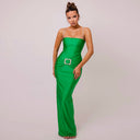 Stylish Women’s Evening Dress with Decorative Belt