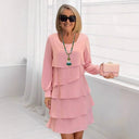 Layered Long Sleeve Dress for Women