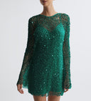 Sequined Long Sleeve Evening Dress for Women