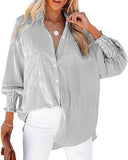 Trendy Ruffled Sleeve Blouse with Striped Design for Women
