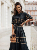 Chic Women's Shirt Dress with Stylish Pattern
