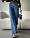 Vintage High-Waisted Wide Leg Jeans for Women