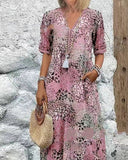 Chic Midi Dress with Pocketed Style
