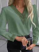 Ladies' Lace-Trim Blouse for Chic Style