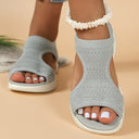 Women's Stylish Elastic Upper Sandals with Padded Footbed