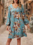 Floral Sleeve Ladies' Blouse Dress