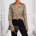 Geometric Print Women's Blouse Shirt