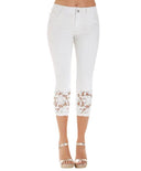 Lace-Embellished Women's Fitted Jeans